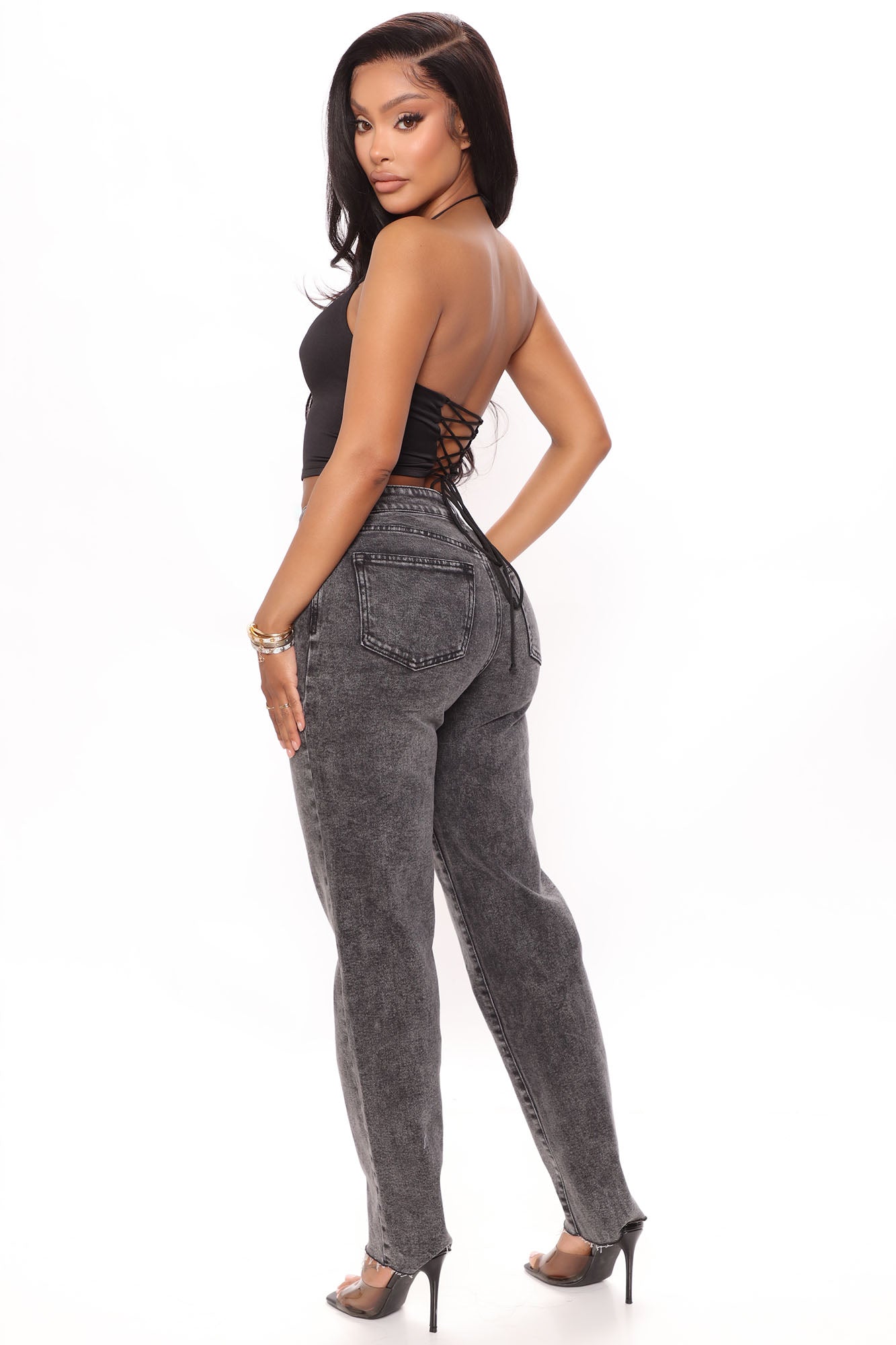 Took Him By Surprise Slim Fit Boyfriend Jeans - Black