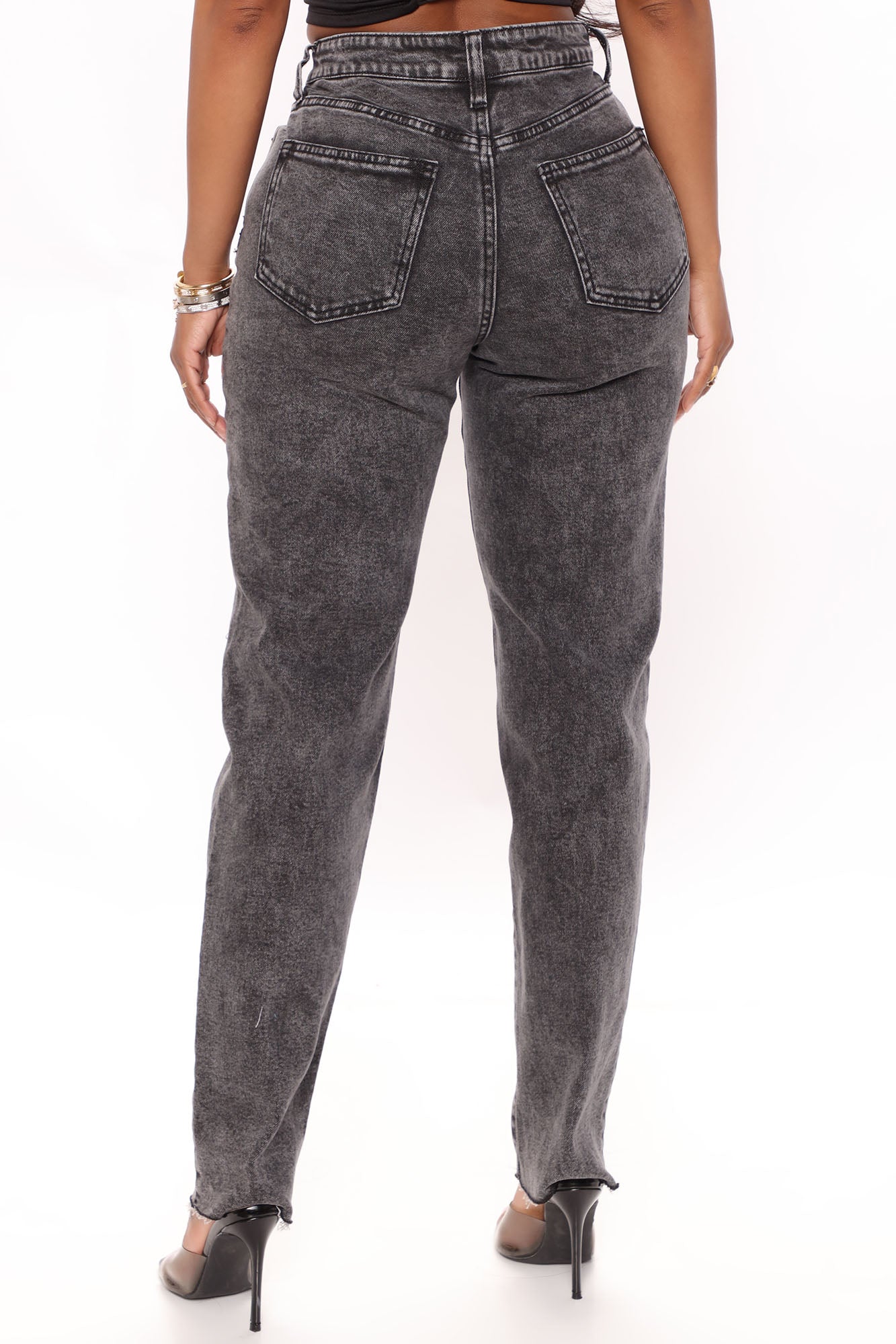 Took Him By Surprise Slim Fit Boyfriend Jeans - Black