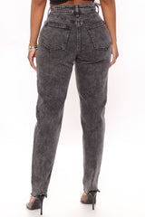 Took Him By Surprise Slim Fit Boyfriend Jeans - Black