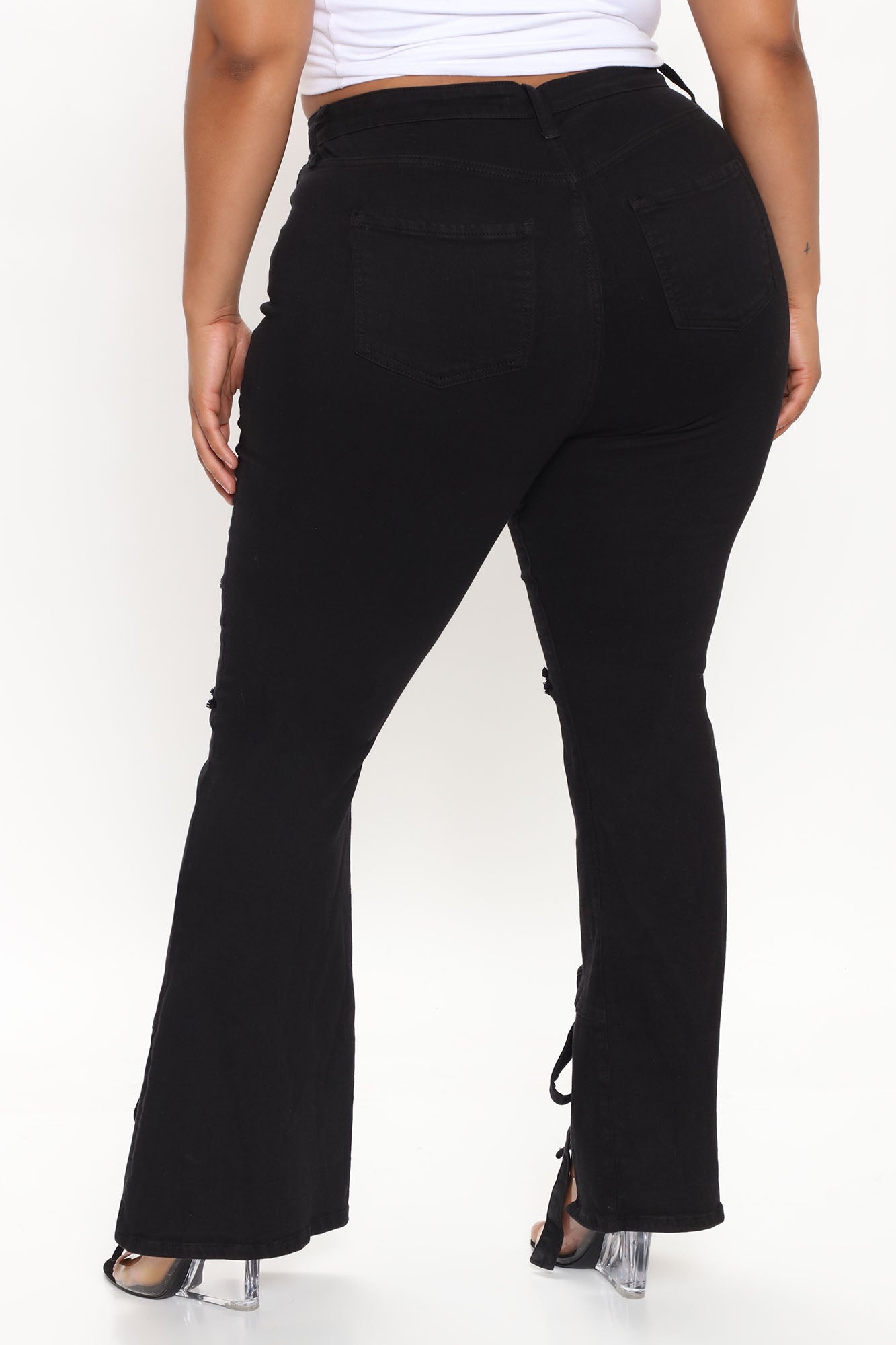 Tied To Let Ya Know Ripped Jeans - Black