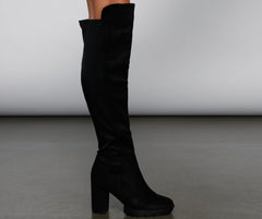 Trendsetter Knee-High Lug Boots