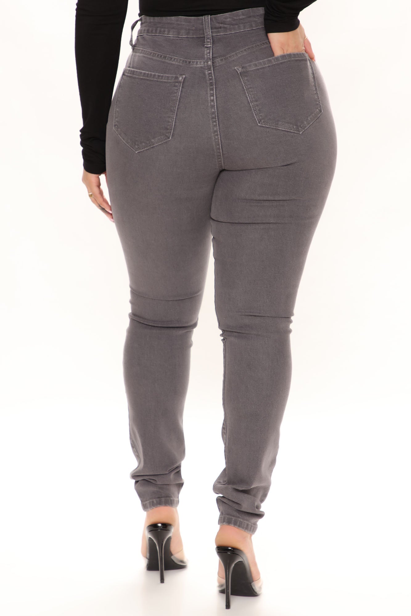 The Right Angles Skinny Jeans - Grey