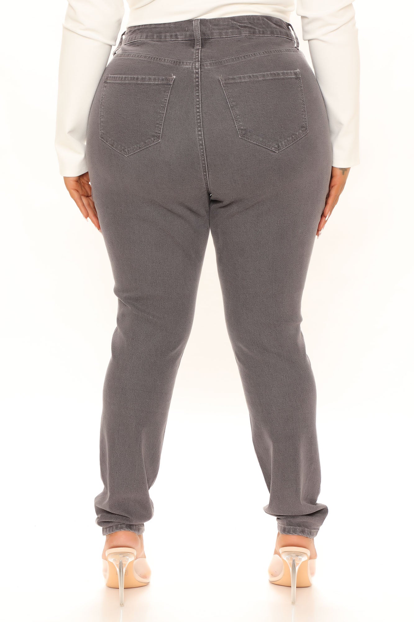 The Right Angles Skinny Jeans - Grey