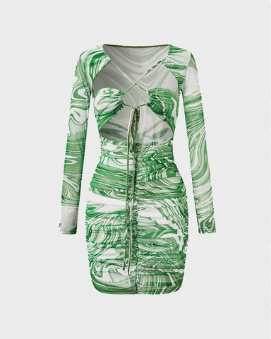 Emerald Envy Halter Dress