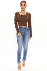 Tough Love Cuffed Skinny Jeans - Medium Blue Wash