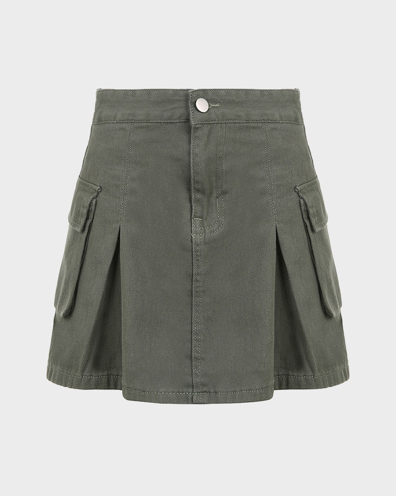 Cinereal Pleated Skirt