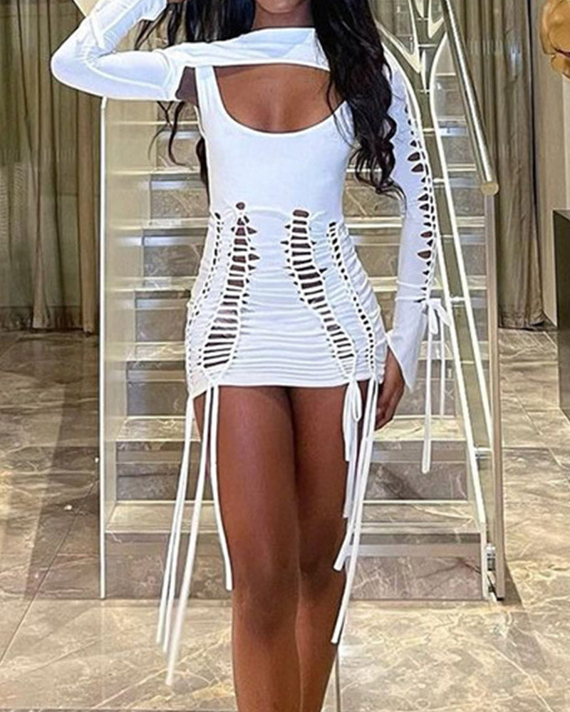 Music Festival Cut Out Bodycon Dress Baly Shop