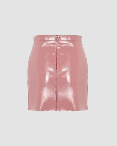 Plastic Gal PU Skirt