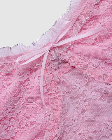 Pink Rose Lace Camisole