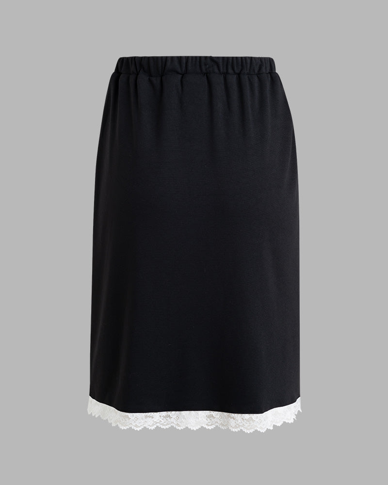 Temper Lace Slit Skirt