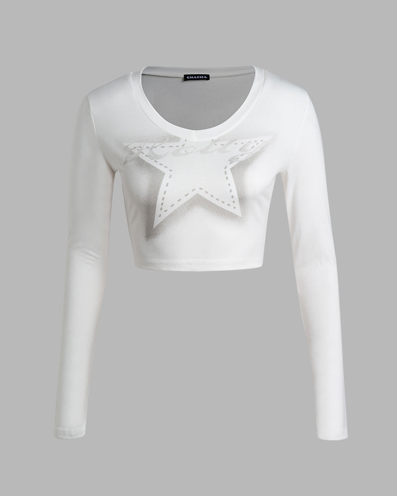 Starborn Graphic Cropped Top