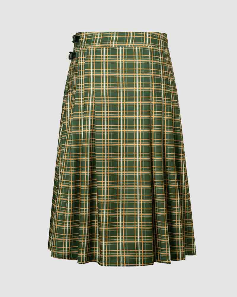 Westgulf Belt Plaid Skirt