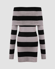 Balboa Off Shoulder Striped Dress