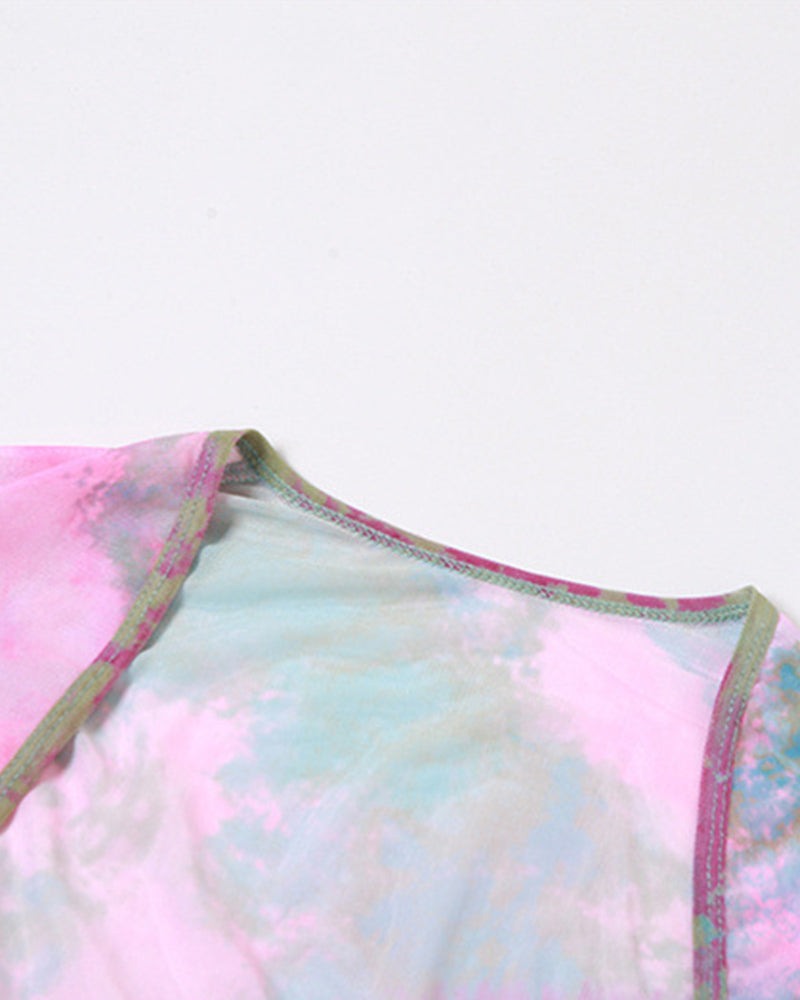 Watermarbled Butterfly Long Sleeves