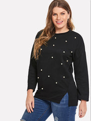 Thin Beaded Knitted Long Sleeves