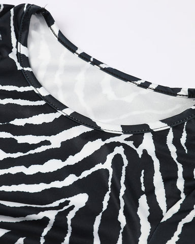 Sultry Zebra Backless Top