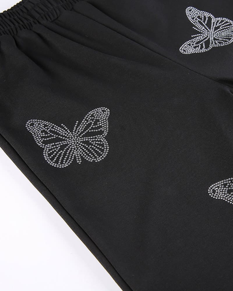 Diamante Butterfly Jogger