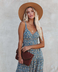 Time Spent Lace Up Paisley Maxi Dress