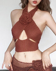 Kalliste Budding Knit Halter Top