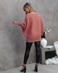 Tremont Ribbed Dolman Sweater - Mauve