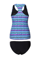 Tribal Beach Ethnic Print 2 Piece Tankini Swimsuit