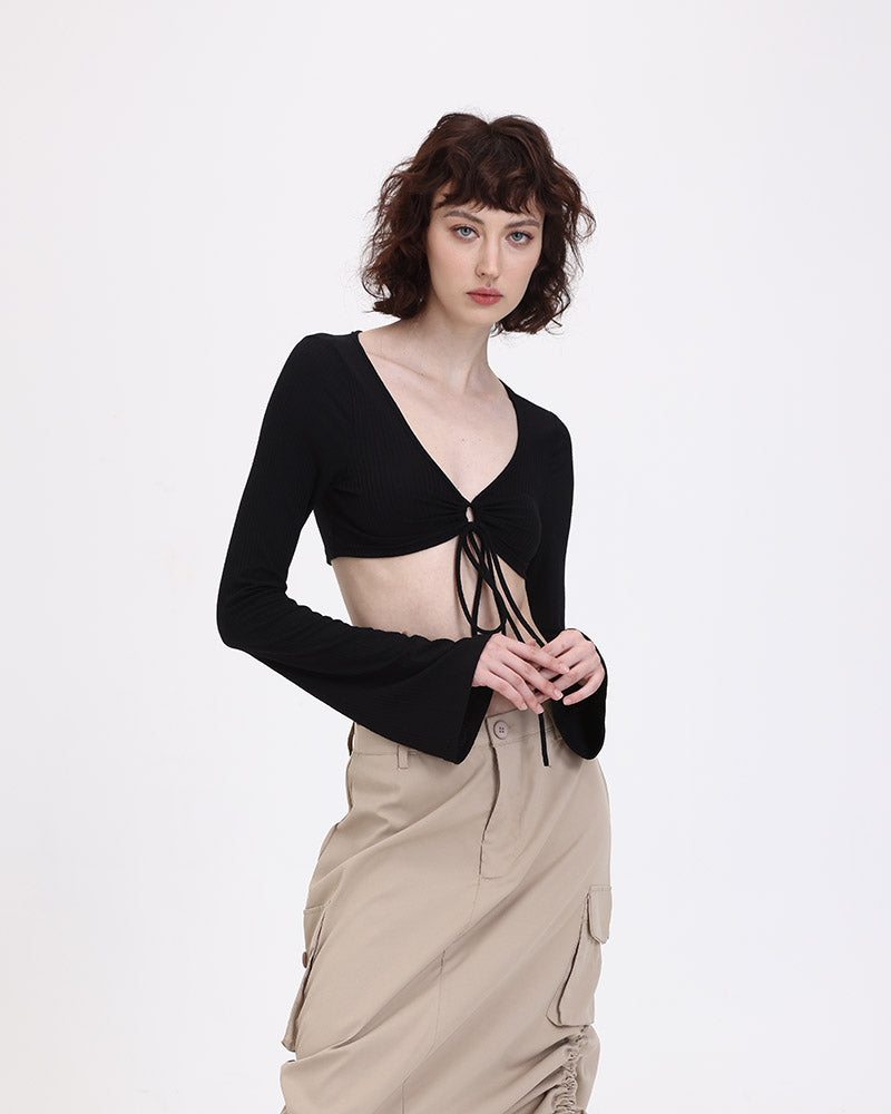 Trinity Cropped Tie Top