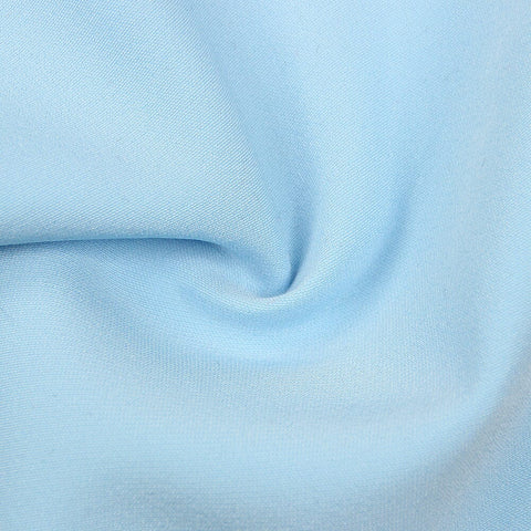 V-NECK BOTTOM JACKET DRESS IN BLUE