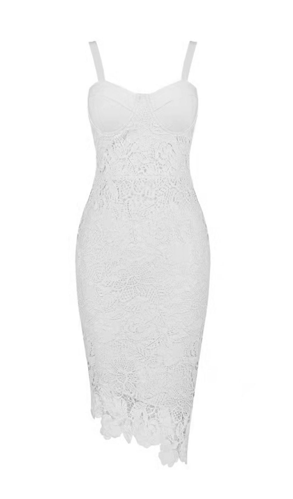 WHITE LACE SHEATH DRESS