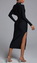 ZALCA CUTOUT MAXI BANDAGE DRESS