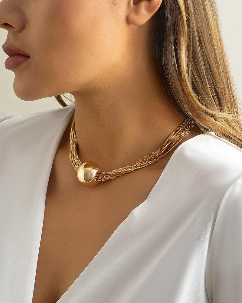 Cateryna Gold Twist Necklace