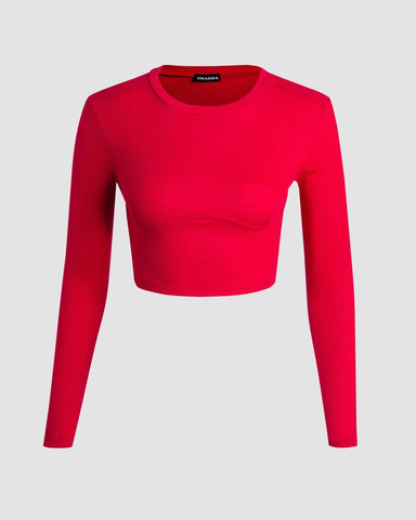 Essential Cropped Long Sleeve Top