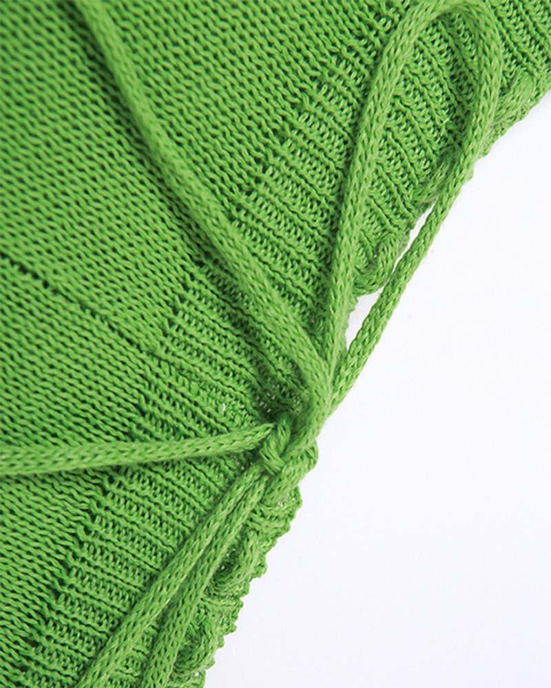 Tropical Green Crochet Coord Set