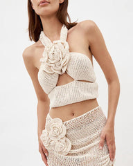 Kalliste Budding Knit Halter Top