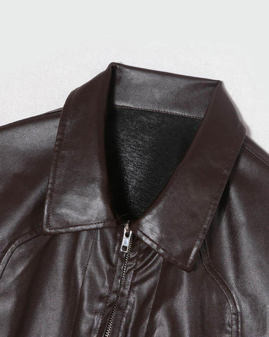 Equestrianess Pleather Cropped Jacket