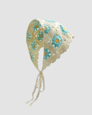 Summer Garden Crochet Headscarf (Flower)