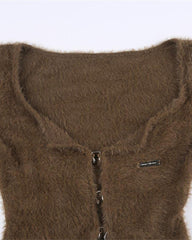 Pollinated Autumn Fuzzy Cardigan