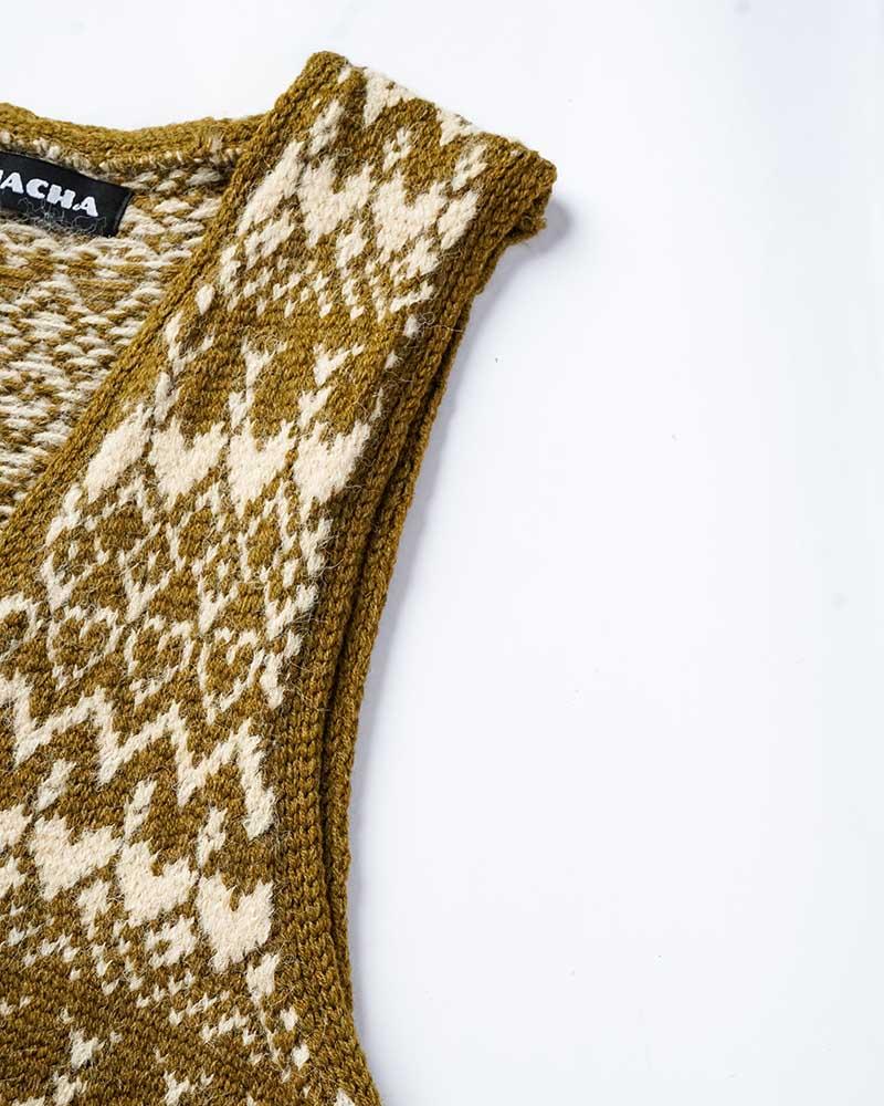 Brownie Heart Open Knit Vest