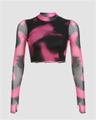 Falling Skies Mesh Crop Top