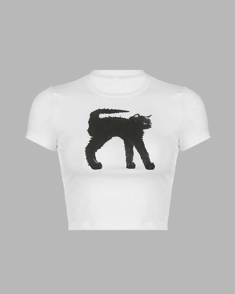 Black Lucky Cat Baby T-Shirt