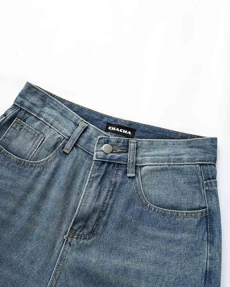 High Waisted Denim Jeans