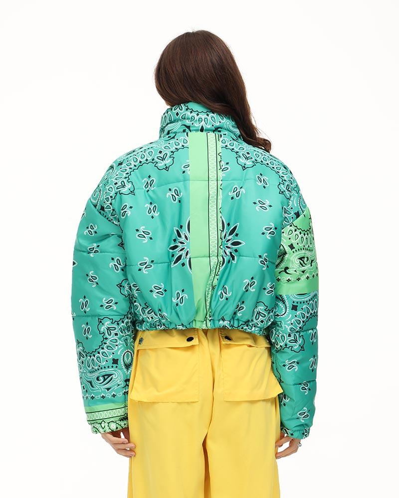 Patchwork Paisley Puffer Jacket