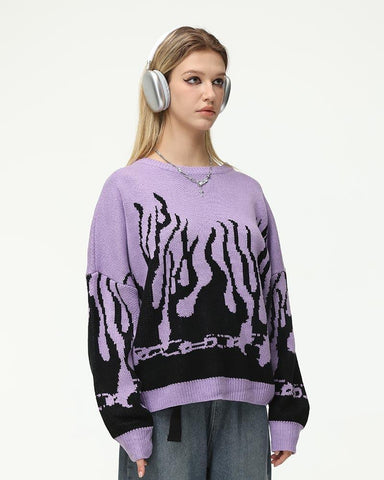 Numpty Flames Oversized Sweater