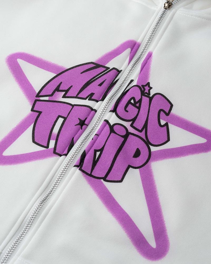 Magic Trip Graphic Zip Hoodie