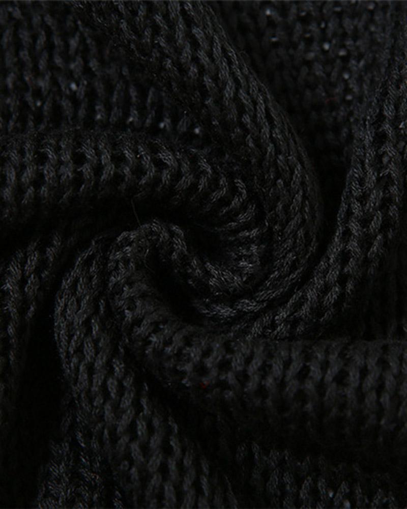 Black Acid Knit Coord Set