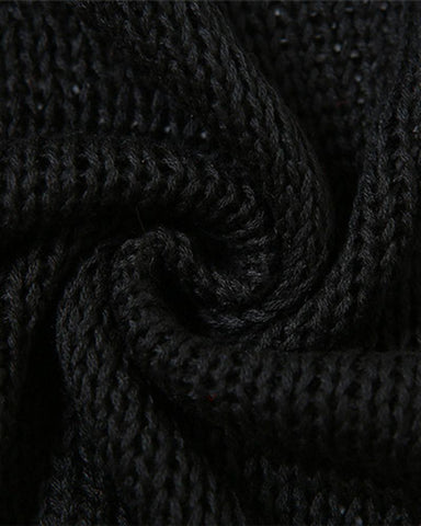 Black Acid Knit Coord Set
