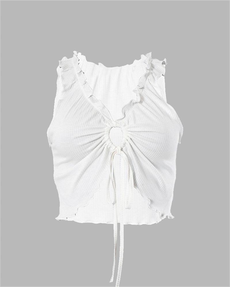 Vanilla Ivore Cut Out Cami Top