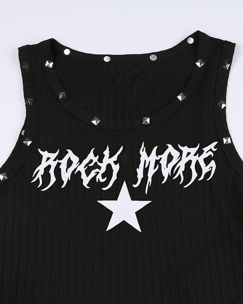 Rock More Gothic Cropped Tank Top