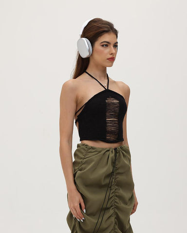 Away From You Halter Knit Top