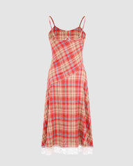 Ruellia Plaid Cami Maxi Dress