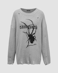 Arachnid Grunge Ribbed Jumper